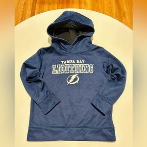 NHL Tampa Bay Lightning Hoodie, Boys 4T, Long Sleeve Pullover Performance Wear